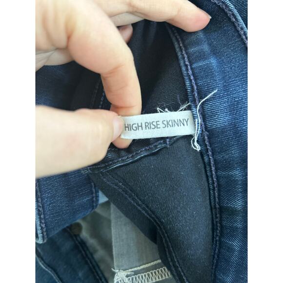 Rag & Bone "Coated Mae" Dark Wash High Rise Skinny Jeans - Picture 8 of 9